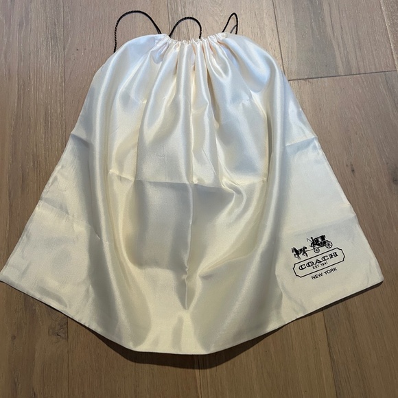 Coach Large Dust Bag for Handbag Ivory Drawstring Tie Designer ~ Travel! - Picture 1 of 4